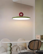 Pendant Lamp Disc with Loop Detail Ambient Minimalist