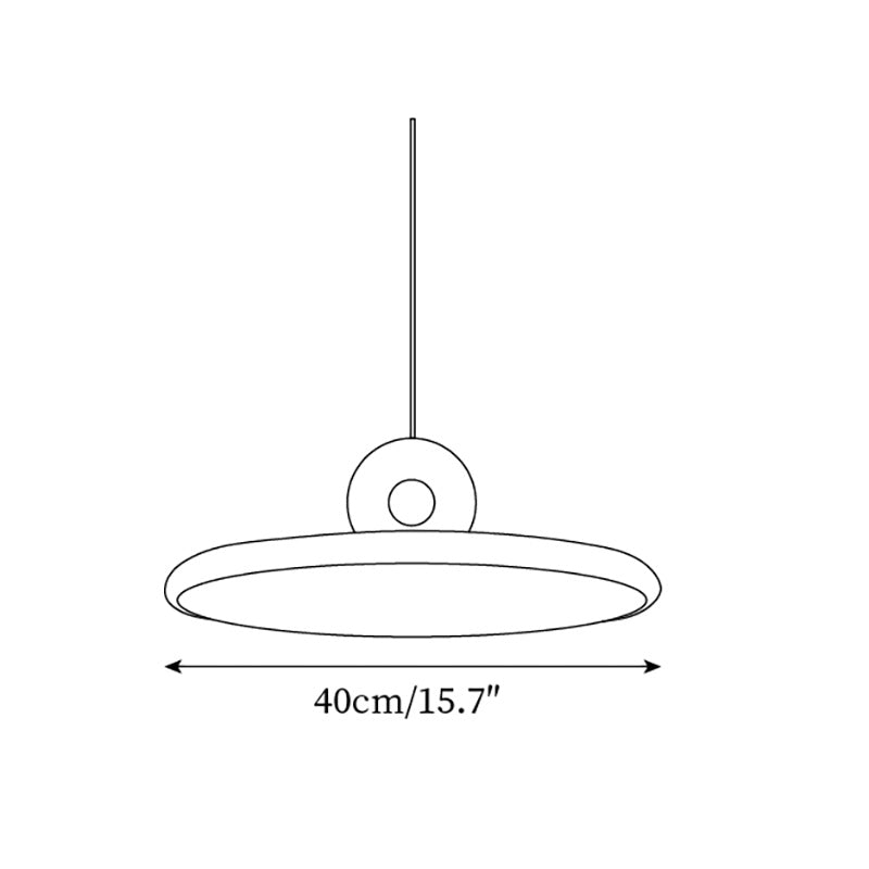 Pendant Lamp Disc with Loop Detail Ambient Minimalist