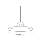 Pendant Lamp Disc with Loop Detail Ambient Minimalist