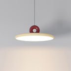 Pendant Lamp Disc with Loop Detail Ambient Minimalist