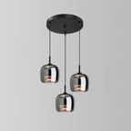 June Minimalist Pendant Light Glass Smoke Gray
