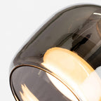 June Minimalist Pendant Light Glass Smoke Gray