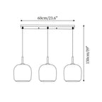 June Minimalist Pendant Light Glass Smoke Gray