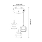June Minimalist Pendant Light Glass Smoke Gray