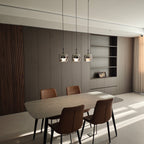 June Minimalist Pendant Light Glass Smoke Gray
