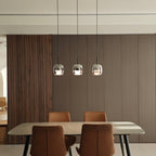 June Minimalist Pendant Light Glass Smoke Gray