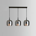 June Minimalist Pendant Light Glass Smoke Gray
