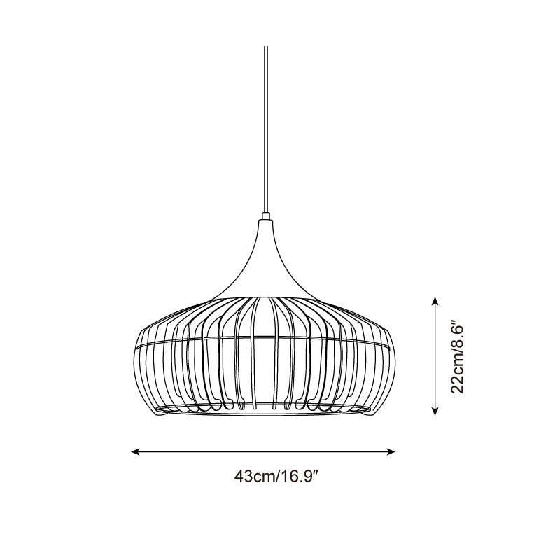 Zivora Natural Bamboo Rattan Pendant Light