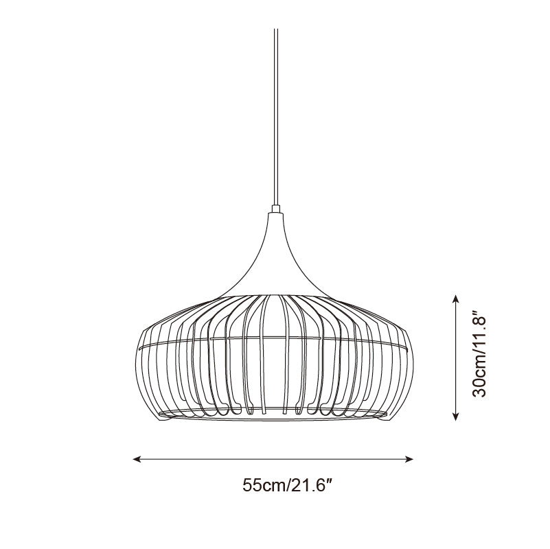 Zivora Natural Bamboo Rattan Pendant Light