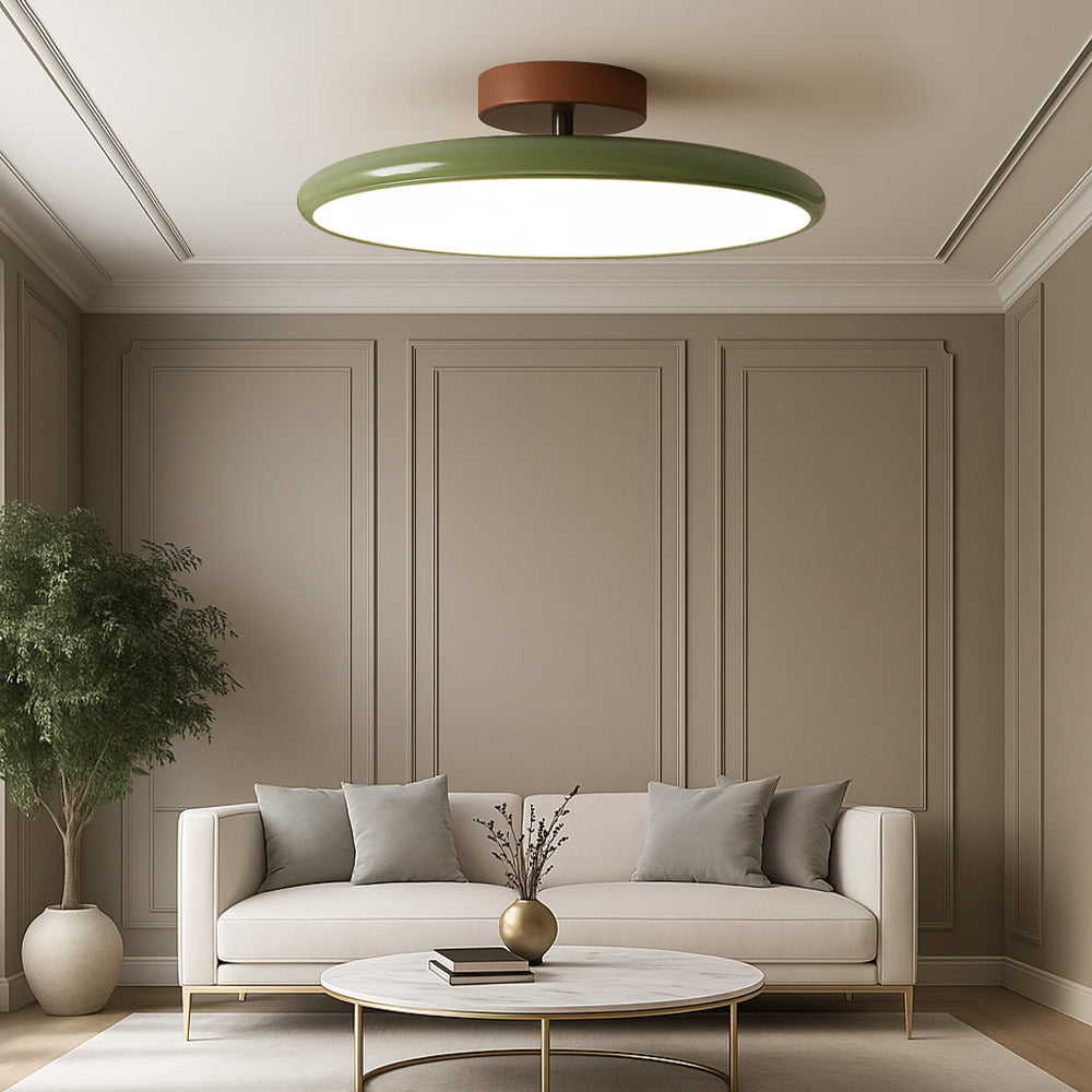 Adjustable LED Ceiling Spotlight, Integrated, Modern Kitchen Light, Green Beige