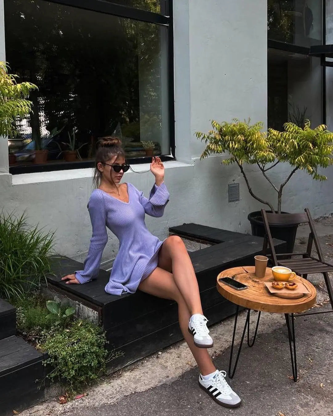 Women's Off-Shoulder Sweater Dress | Ribbed Knit High Waist A-Line Mini