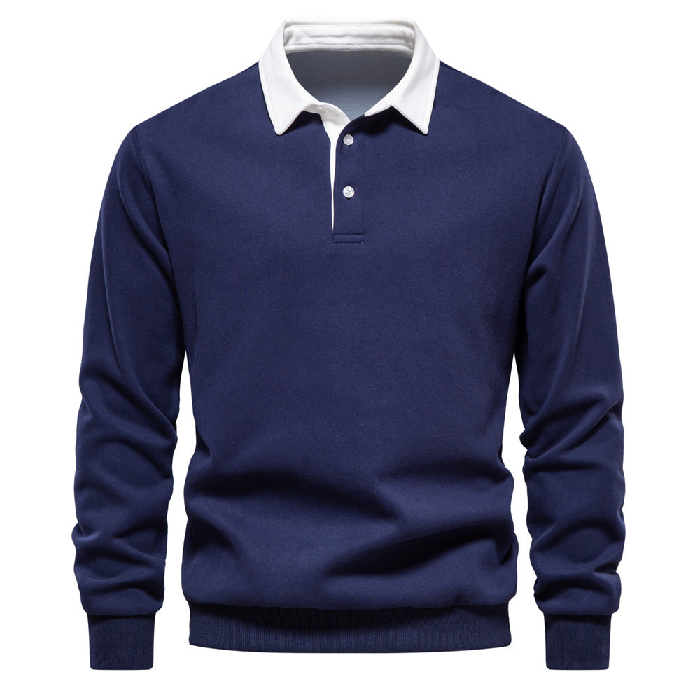 Amazirhub | Men’s Long Sleeve Polo Sweatshirt