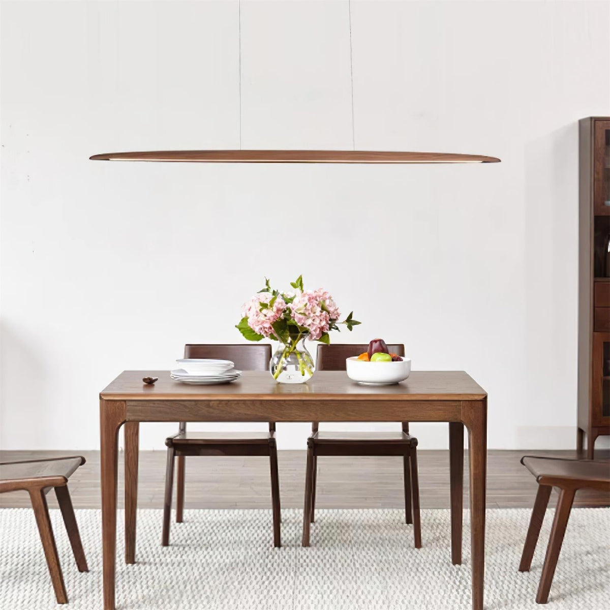 Duvane Minimalist Wooden LED Pendant Light