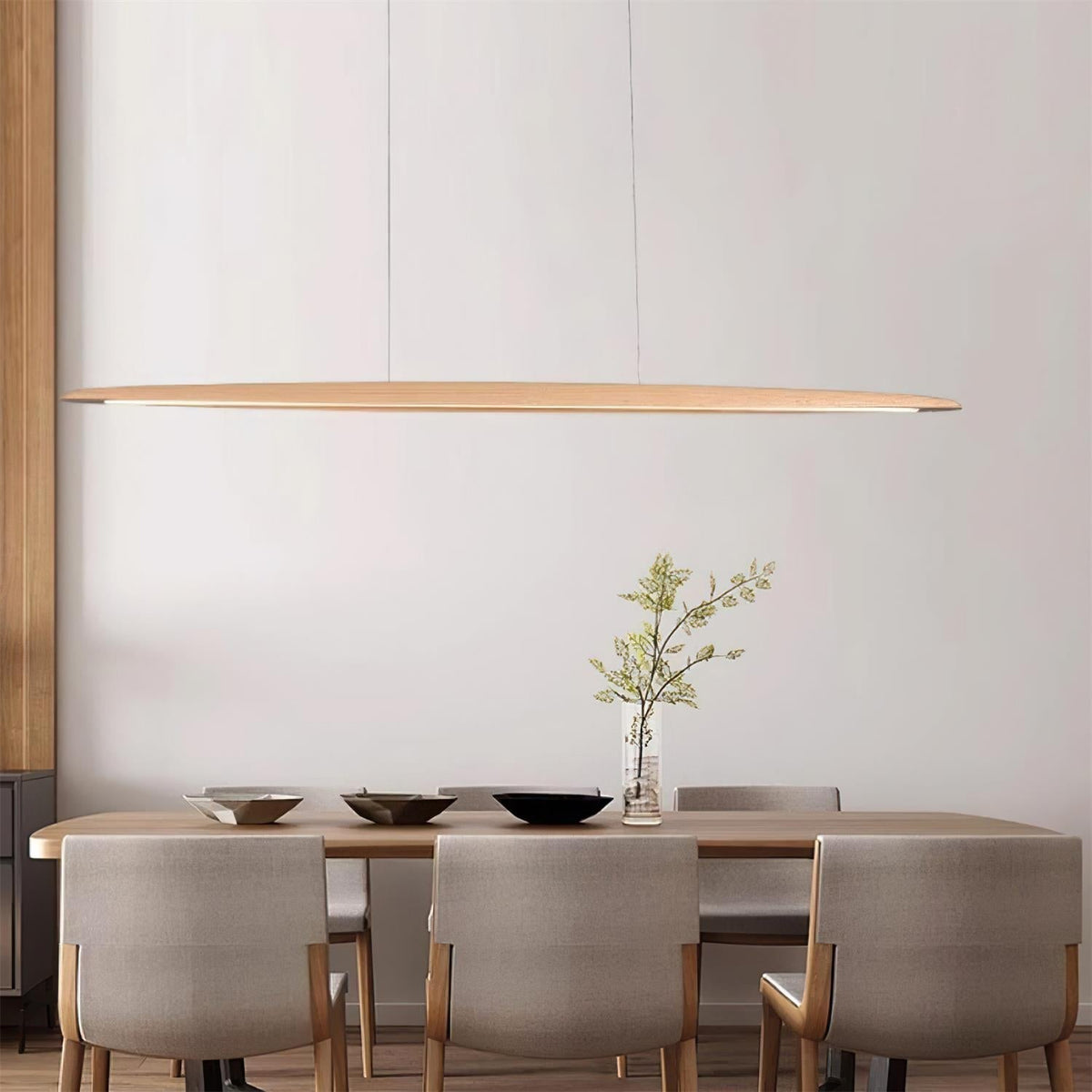 Duvane Minimalist Wooden LED Pendant Light