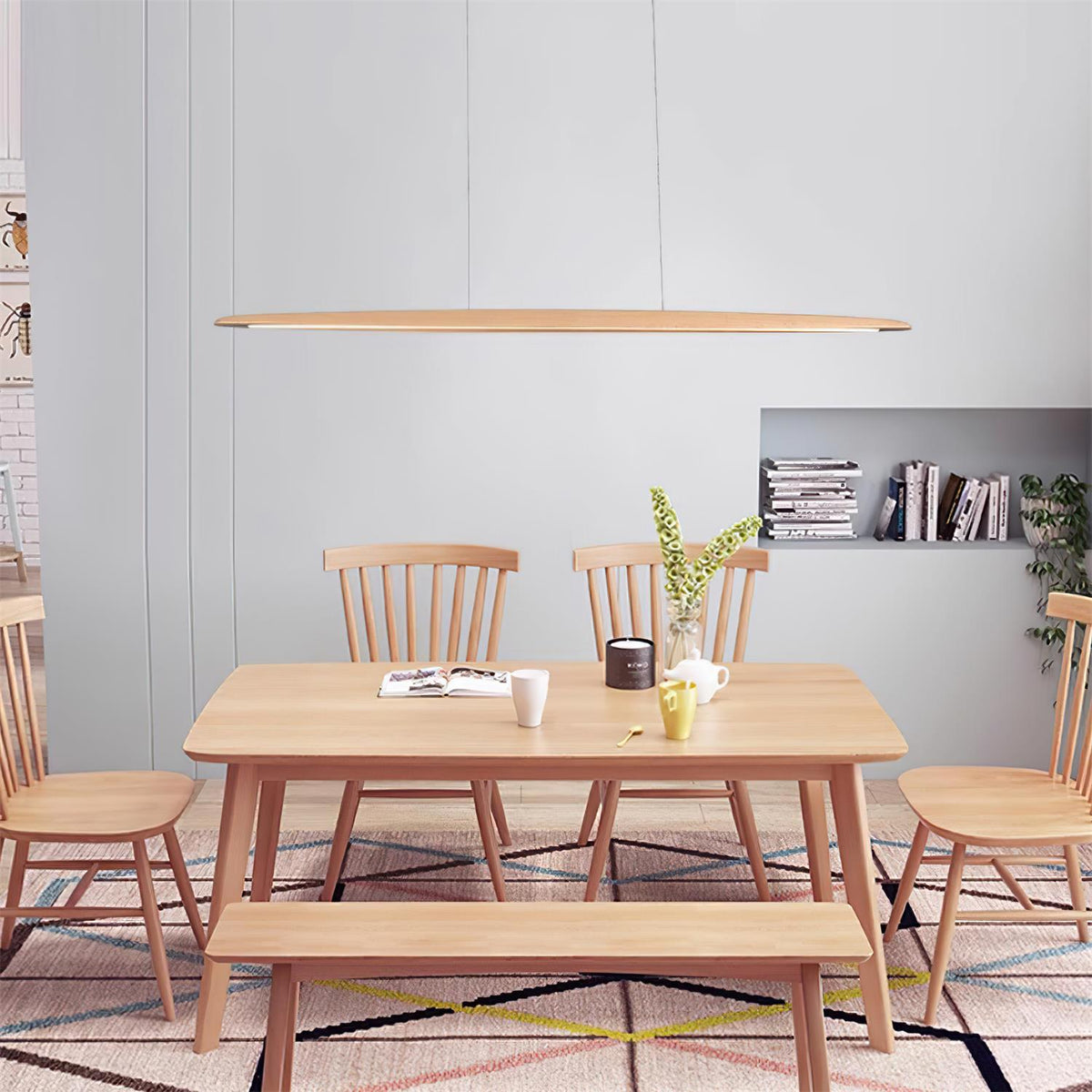 Duvane Minimalist Wooden LED Pendant Light