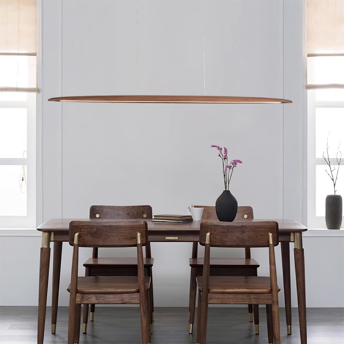 Duvane Minimalist Wooden LED Pendant Light