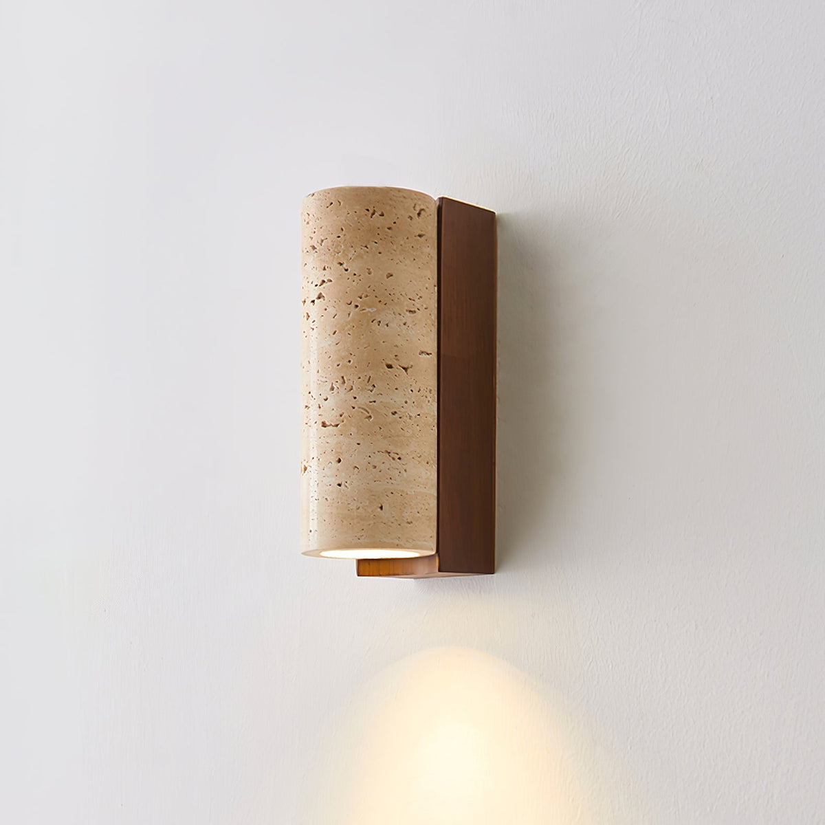 Nula Natural Travertine Wall Lamp – Timeless Stone Accent Lighting