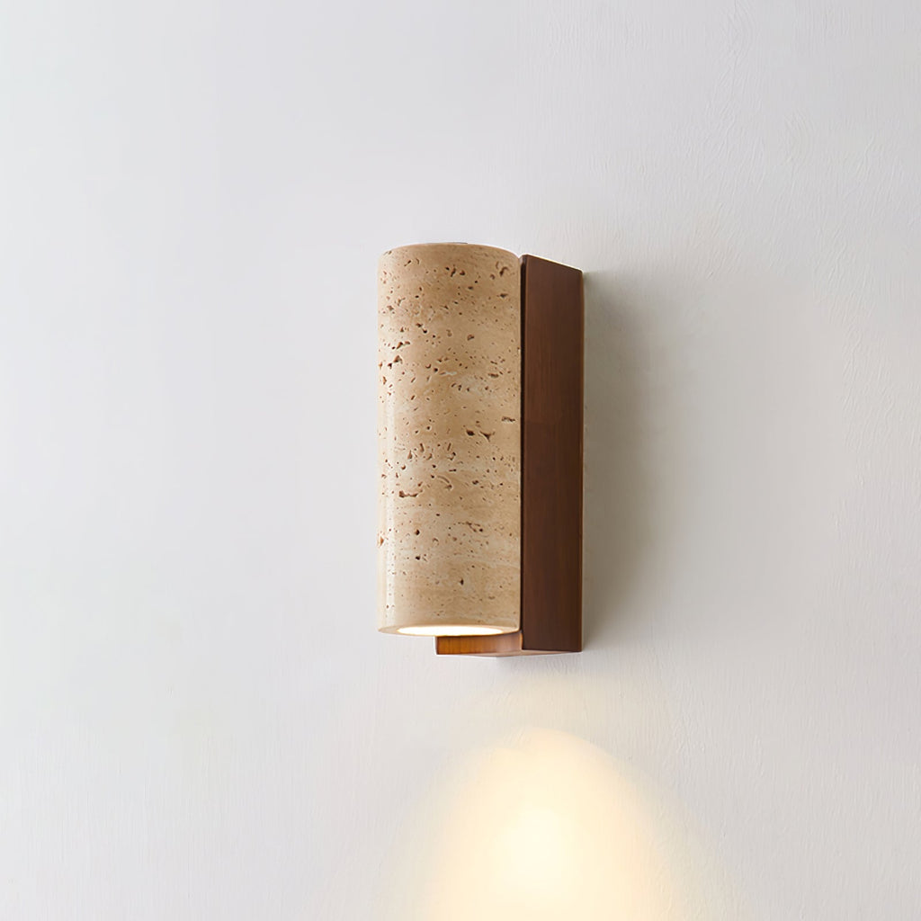 Nula Natural Travertine Wall Lamp – Timeless Stone Accent Lighting