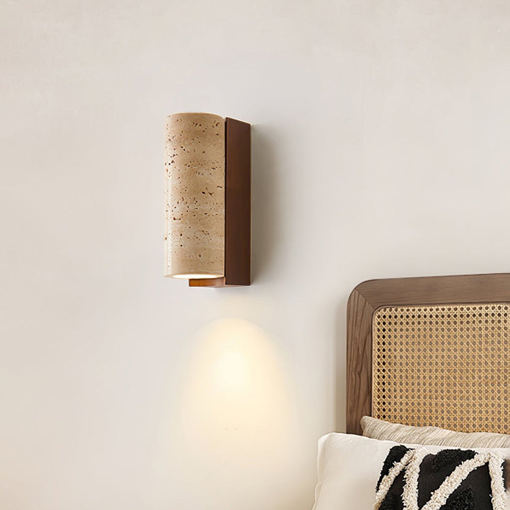 Nula Natural Travertine Wall Lamp – Timeless Stone Accent Lighting