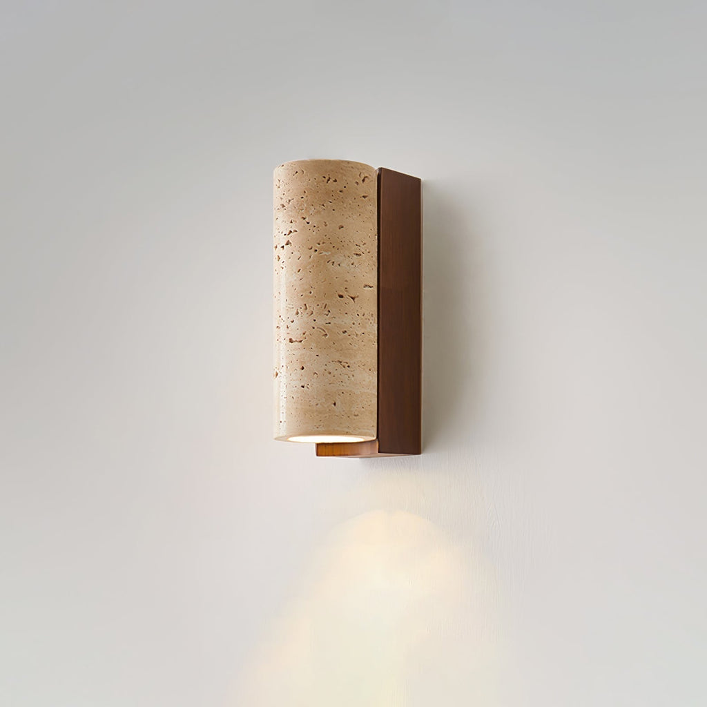 Nula Natural Travertine Wall Lamp – Timeless Stone Accent Lighting