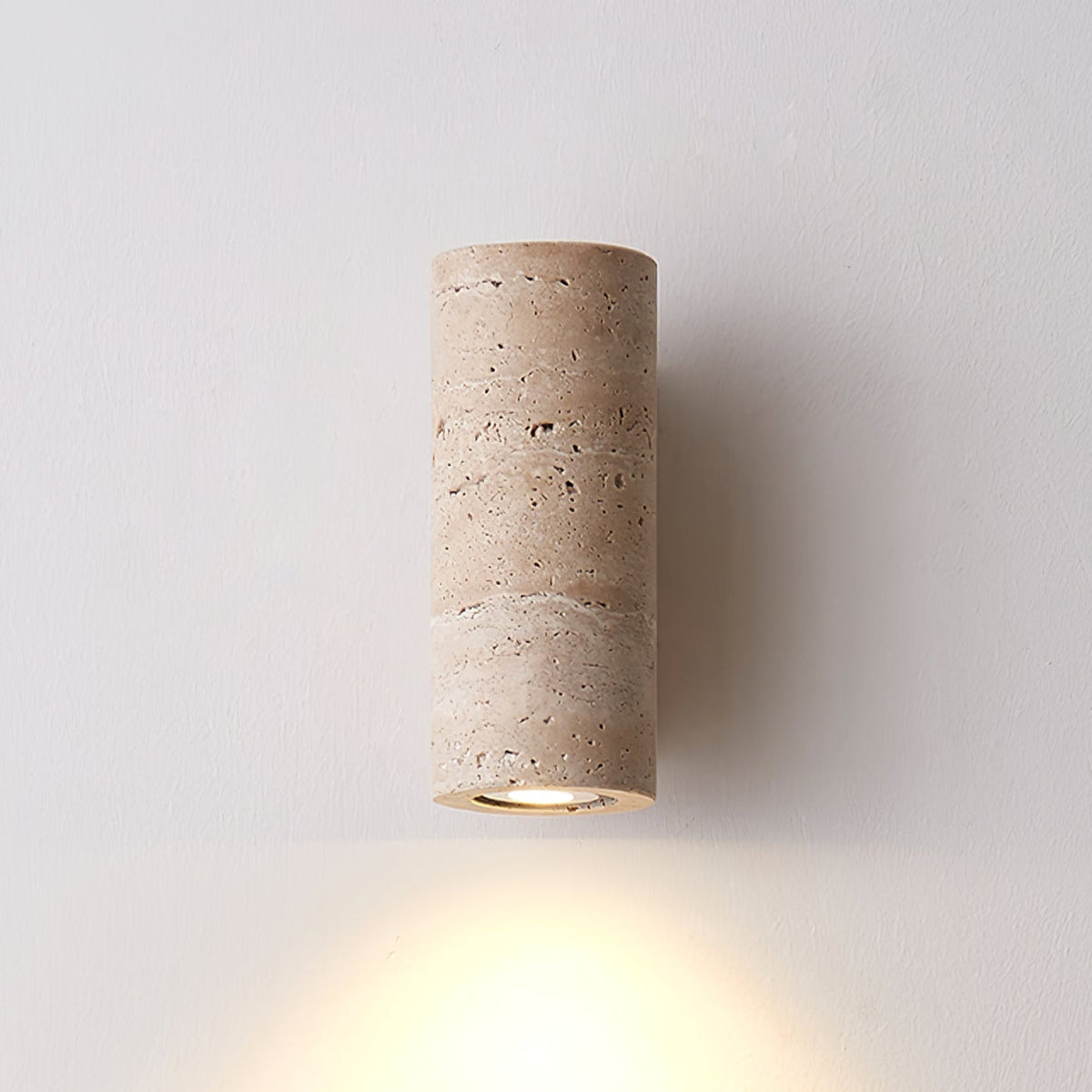 Nula Natural Travertine Wall Lamp – Timeless Stone Accent Lighting
