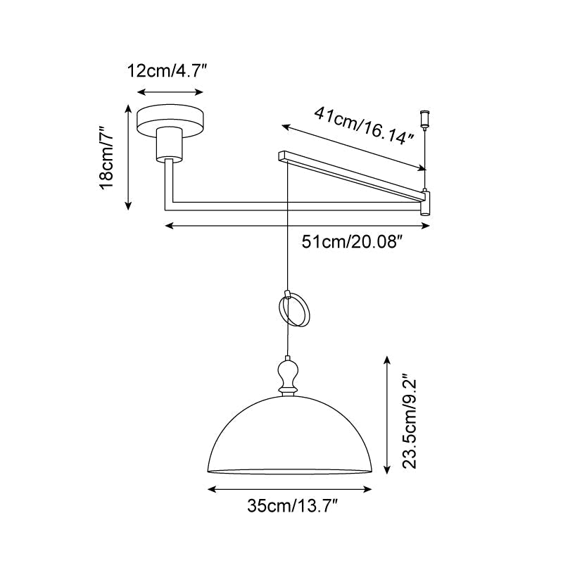 Maribel Swing Arm Pendant Lamp