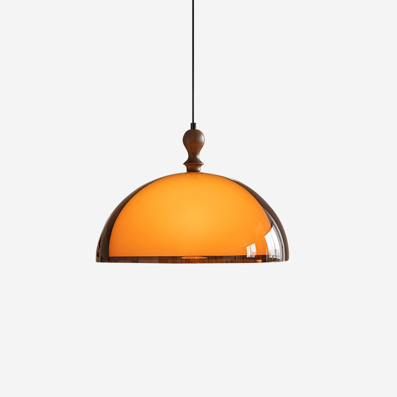 Solven Amber Acrylic Dome Pendant Light