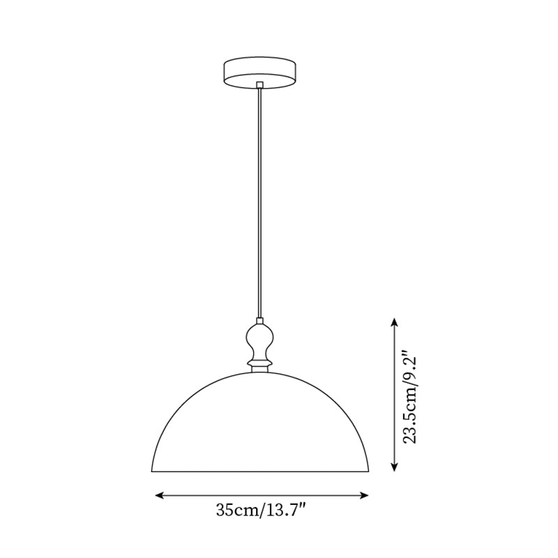 Solven Amber Acrylic Dome Pendant Light