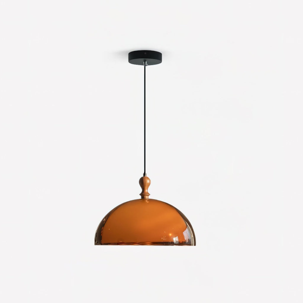 Solven Amber Acrylic Dome Pendant Light