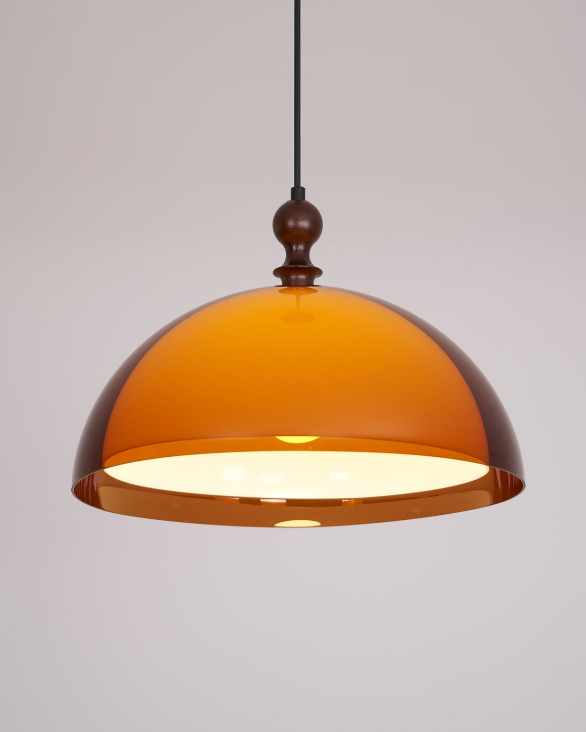 Solven Amber Acrylic Dome Pendant Light