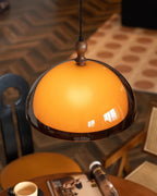 Solven Amber Acrylic Dome Pendant Light
