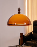 Solven Amber Acrylic Dome Pendant Light