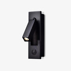 Embedded Bedside Wall Sconce Hidden Switch LED Warm Cool Bedroom — Matt Black Copper 3 Finishes