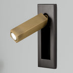 Embedded Bedside Wall Sconce Hidden Switch LED Warm Cool Bedroom — Matt Black Copper 3 Finishes