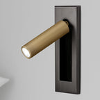 Embedded Bedside Wall Sconce Hidden Switch LED Warm Cool Bedroom — Matt Black Copper 3 Finishes