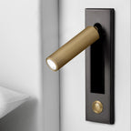 Embedded Bedside Wall Sconce Hidden Switch LED Warm Cool Bedroom — Matt Black Copper 3 Finishes