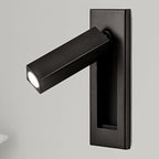 Embedded Bedside Wall Sconce Hidden Switch LED Warm Cool Bedroom — Matt Black Copper 3 Finishes