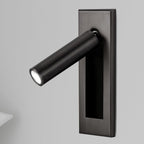 Embedded Bedside Wall Sconce Hidden Switch LED Warm Cool Bedroom — Matt Black Copper 3 Finishes