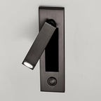 Embedded Bedside Wall Sconce Hidden Switch LED Warm Cool Bedroom — Matt Black Copper 3 Finishes