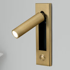 Embedded Bedside Wall Sconce Hidden Switch LED Warm Cool Bedroom — Matt Black Copper 3 Finishes