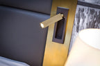 Embedded Bedside Wall Sconce Hidden Switch LED Warm Cool Bedroom — Matt Black Copper 3 Finishes