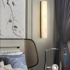Isen Linear Wall Lamp – Elegant Brass & Alabaster Lighting