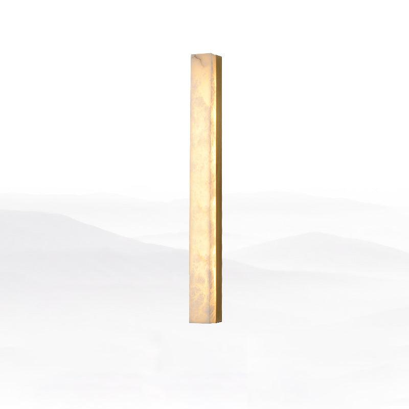 Isen Linear Wall Lamp – Elegant Brass & Alabaster Lighting