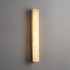Isen Linear Wall Lamp – Elegant Brass & Alabaster Lighting