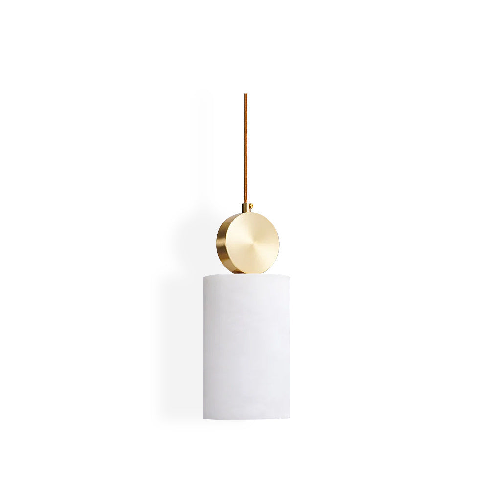 Etruscan Pendant Light Alabaster & Brass