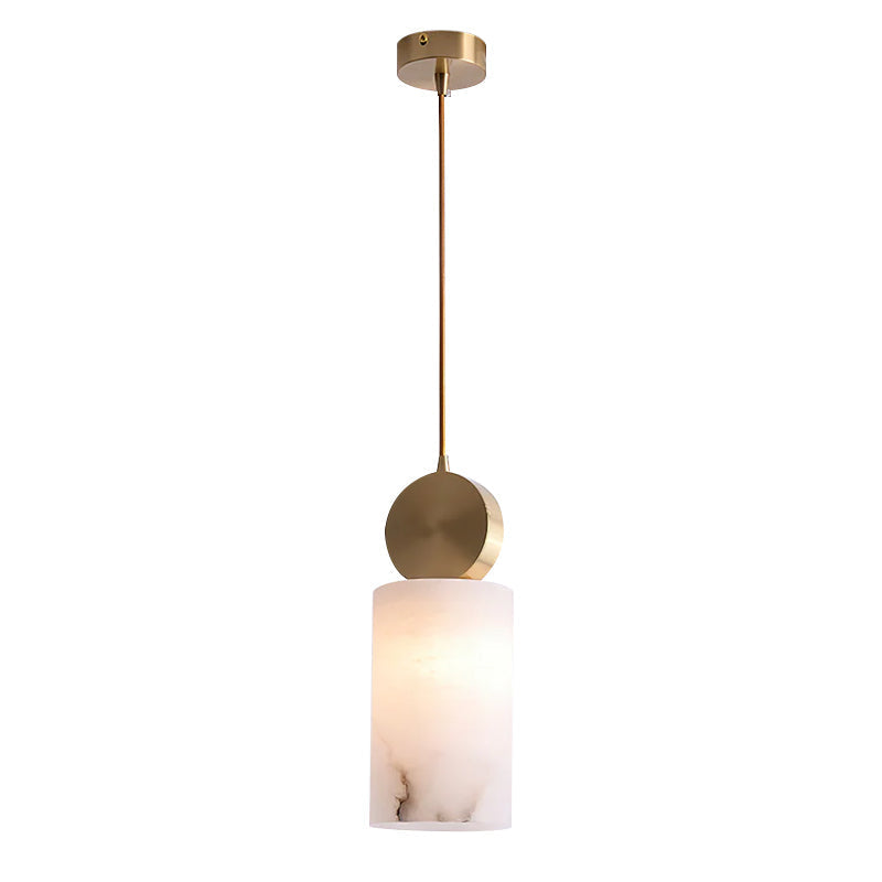 Etruscan Pendant Light Alabaster & Brass