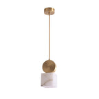 Etruscan Pendant Light Alabaster & Brass