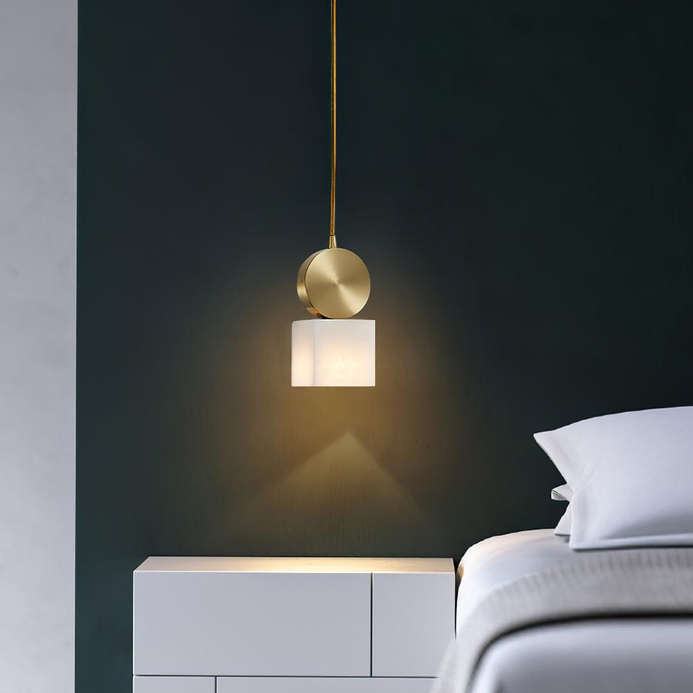 Lyrindis Cylinder Alabaster Pendant Light
