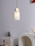 Etruscan Pendant Light Alabaster & Brass