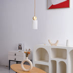 Etruscan Pendant Light Alabaster & Brass